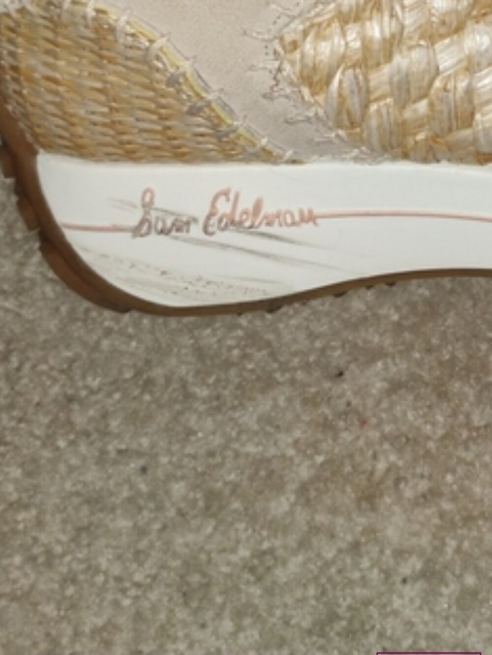 Sam Edelman Raffia-Look Lace-Up Sneakers in Beige and Tan - Picture 10 of 10